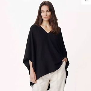 MERSEA Black Knit Anywhere V-Neck Poncho O/S
